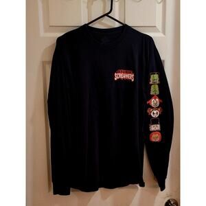 Universal Studios Halloween Horror Nights Screamer T shirt MEDIUM LS Black HHN